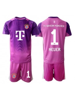 Billige Bayern Munich Manuel Neuer #1 Keeper Tredjedraktsett Barn 2025-26 Kortermet (+ Korte bukser)